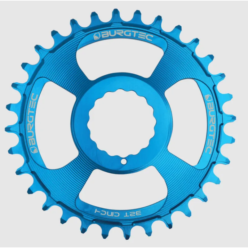 Preț promoțional Pinion față pentru bicicleta BURGTEC Cinch Thick Thin Chainring ­34T ­Deep Blue